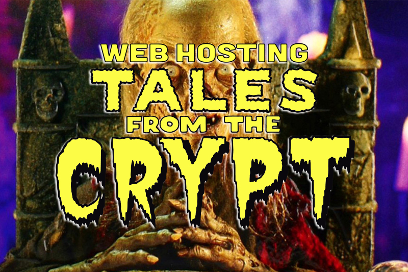 web hosting tales from the crypt text and zombie dude
