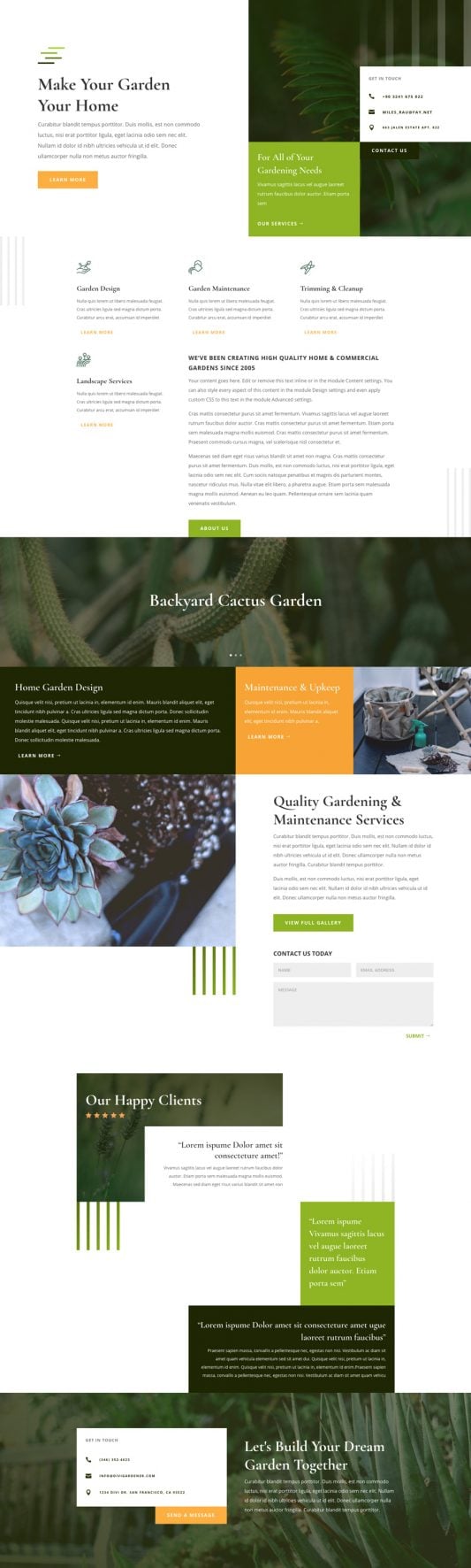 responsive garden center web design