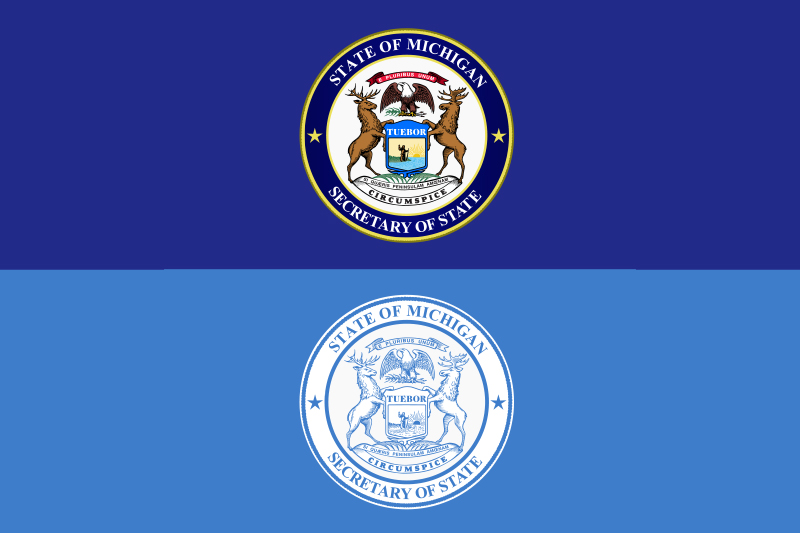refreshed logo designs for Michigan Department of State and Secretary of State